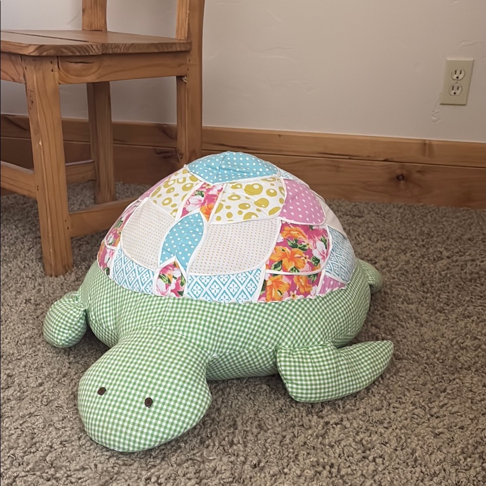 Pottery barn kids Patchwork Turtle Plush Home Accent